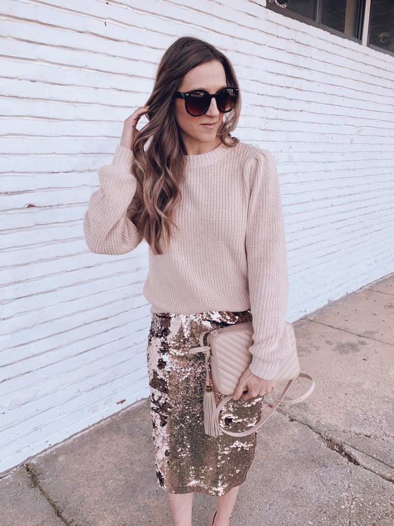 blush holiday sweater outfit from walmart