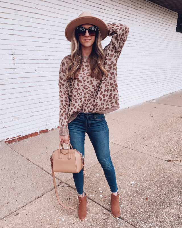 Leopard best sale blue jeans