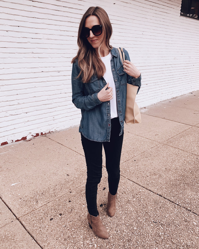 Teacher Style and a Little Chambray With Walmart - Sunsets and Stilettos