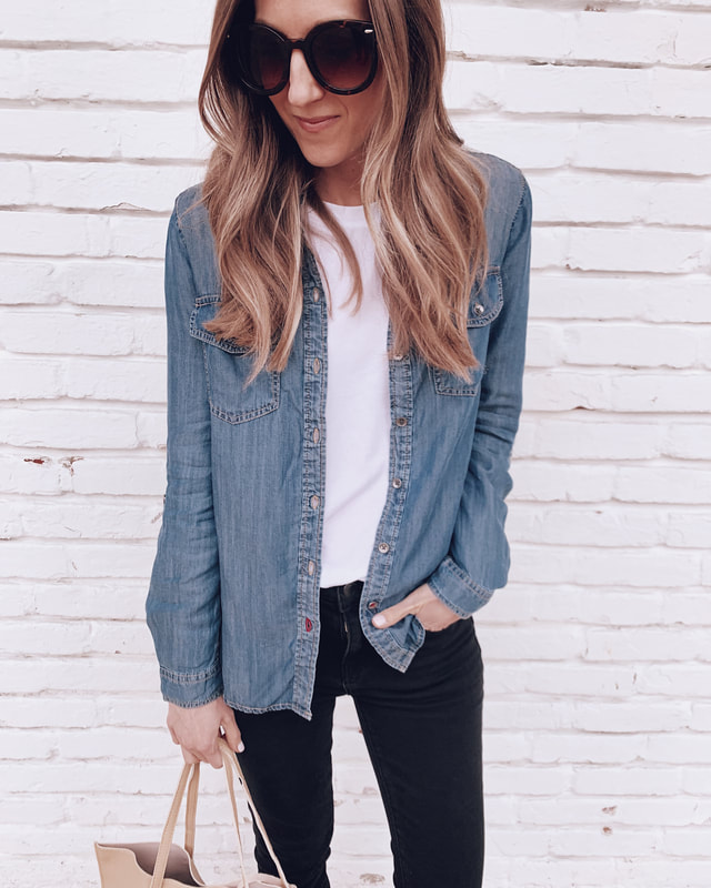 Teacher Style and a Little Chambray With Walmart - Sunsets and Stilettos