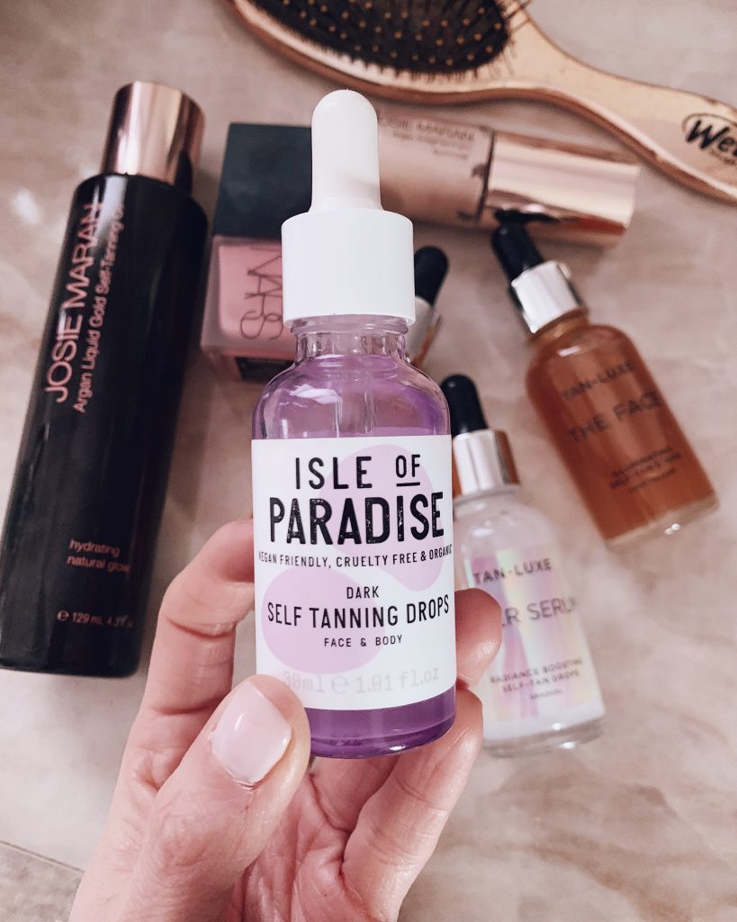 isle of paradise dark self tanning drops for face and body