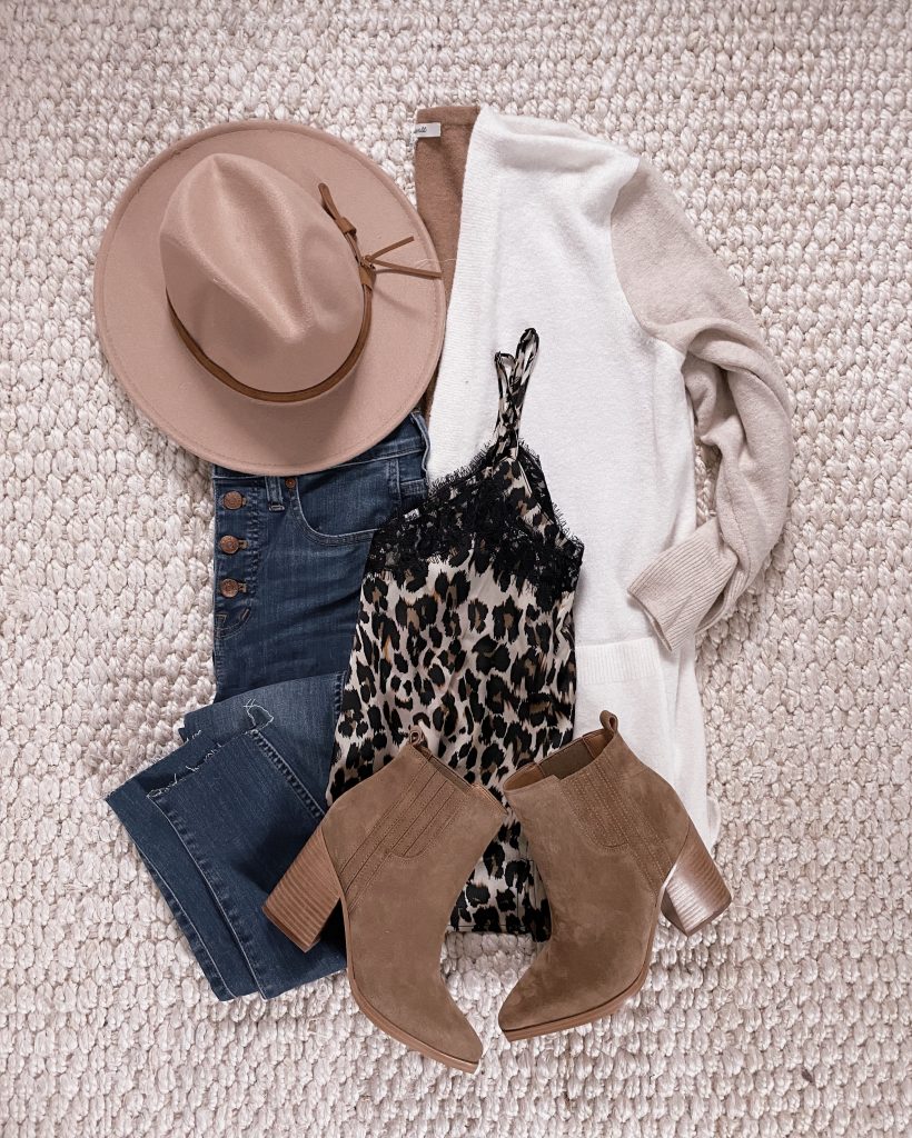 nordstrom anniversary sale outfit heeled booties fall hat