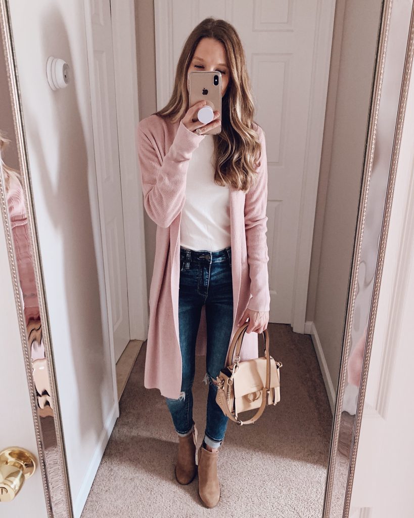 nordstrom anniversary sale outfit leith cozy long cardigan