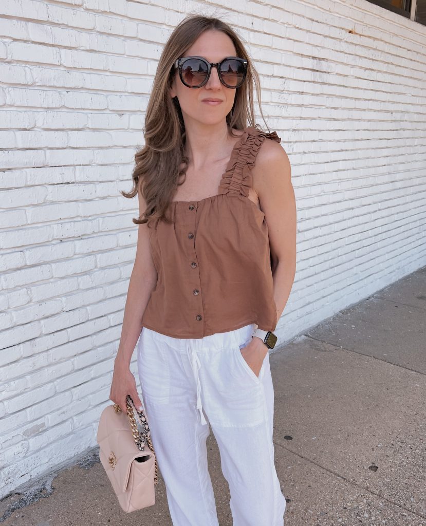 The Key to Wearing a Loose Top with Wide Leg Pants - Sunsets and