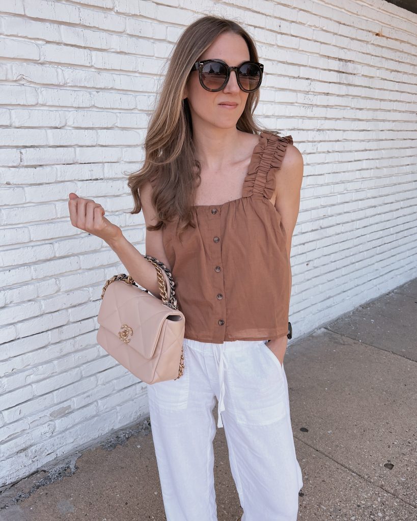 The Key to Wearing a Loose Top with Wide Leg Pants - Sunsets and